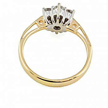 18ct gold Diamond Cluster Ring size I
